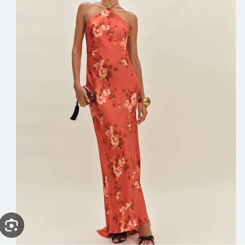 NEW NWT Reformation Zinna Coral Dress - Picture 2 of 6